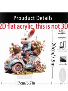 Thỏ Phục Sinh Acrylic Trang Trí Máy Tính Để Bàn Văn Phòng Phòng Ngủ Phòng Khách Trang Trí Quán Cà Phê - Nhiều màu - Xem 5