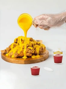 25ml/50ml/100ml Transparent Plastic Seasoning Cup With Lid, Leak-Proof, Anti-Pollution And Odor-Proof, Waterproof - Suitable For Catering, Barbecue And Outdoor Activities Sealed Salad Sauce Container, Dipping Cup, Lunch, Party, Travel, Kitchen Supplies - Transparent - View 8