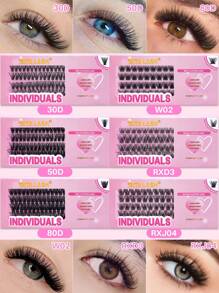 RITALASH 48/80PCS D Curl RITALASH Cluster Lash DIY 6 Styles Eyelash Extensions D Curl Long Individual Lashes Mixed Tray Lash Clusters Extensions DIY Cluster Lash At Home Lash Clusters,Eye Lash Clusters,Individual Eyelashes,Lashes,Fake Lashes
