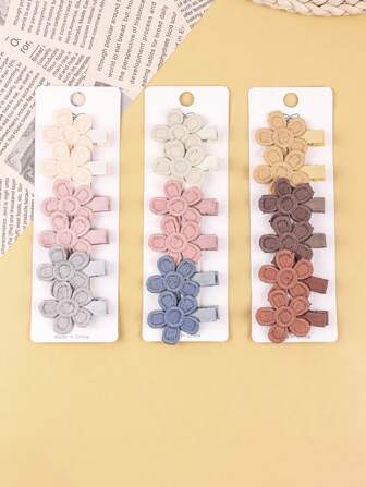 18 件装婴儿花朵发夹，全套发饰，保护婴儿头发，适合日常使用、旅行、度假和摄影