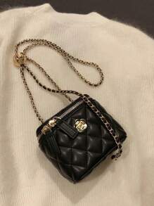 شنطة جلدية ذات شريط سلسلة شكل معين، بحجم صغير وكبير، شنطة يد وكتف، حقيبة مستحضرات التجميل، أفضل هدايا عيد الأم للنساء