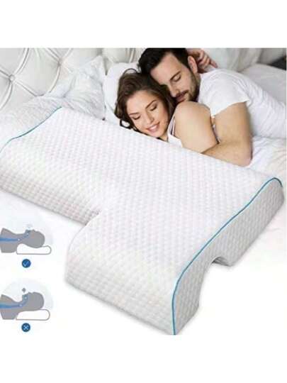 Couple's Zero Pressure Memory Foam Pillow, Slow Rebound out Imprint, Aids Sleep, Dual Person Kussen view 2