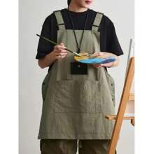 可调节前后口袋围裙，适合理发店、咖啡馆、烧烤店、餐厅、餐饮、家庭厨房使用，男女通用，最佳圣诞礼物