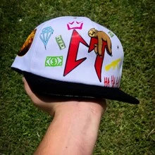 1 gorra CT GRAFITTI NATANAEL C A N O tadeo visera CURVA moda BLANCO regalo - Negro - Ver 2