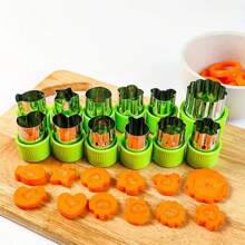 Stainless Steel Embossed Pattern Mold Cartoon Print Mold Vegetable Fruit Flower Cutter Biscuit Cookie Mold For Baby Food