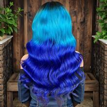 蕾丝前假发 人发波浪蕾丝前假发 13x4 蕾丝前假发 人发彩色波浪直发假发