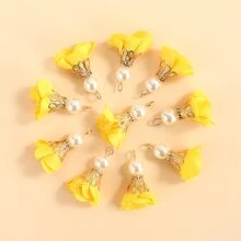 10 chiếc 28*14mm nhiều màu sắc ngọc trai giả tua rua mặt dây chuyền làm đồ trang sức vòng tay vòng cổ bông tai vật dụng thủ công tự làm - Tua hoa ngọc trai - Xem 21