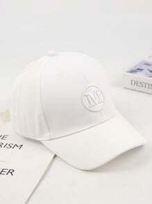 1pc M-Letter Children's Adjustable Baseball Cap, Breathable Lightweight Absorbent Soft Simple Casual Suitable For Walking, Daily, Vacation, Outdoor, Gift