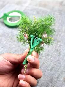 6Pcs Triangle Brooch For Groom Bridal Wedding, DIY Corsage Pins, Wedding Buttonhole Flowers Pin, High-End Bouquet Holder, Wedding Corsage Making Material T-Shaped Chest Buckle, Holder, Valentine's Day Flower Bundle Stand, Wedding Supplies