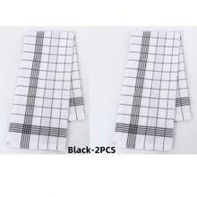 1/2/4/6/8/12 pièces Serviettes de cuisine ultra-douces, super absorbantes, à motifs carreaux et rayures, chiffons à vaisselle rouges / bleus / noirs, parfaits pour la maison et la salle à manger