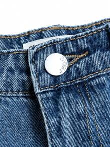 Young Boy Light Washed Straight Leg Jeans With Slanted Pockets, Street Style - Light Wash - View 4