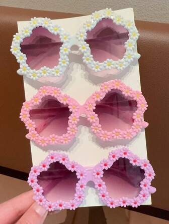 2/3 件 2025 女孩可爱最新款 SunFlower 儿童宝宝时尚眼镜 仅显示卡片 不发货 仅显示卡片 不发货