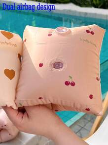 2 pièces Brassards de flottaison pour tous les âges - Flotteurs de piscine, Brassards gonflables, Anneaux de natation en PVC, Flotteurs de bras pour fête de piscine d'été, Accessoires de plage, Essentiels de plage