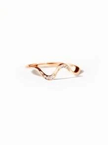BALMORA 1pc Sterling S925 Silver Vintage Simple Elegant Geometry Wavy Zirconia Finger Ring For Women Party Daily Wearing Friendship Jewelry Gift