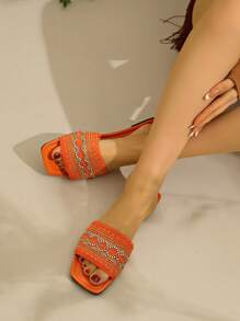 Women's Fashion Flat Strap Sandals, Sexy And Elegant Flat Sandals For Ladies