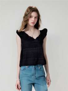 ¡Un fondo de armario imprescindible para las diosas del temperamento! Tops de mujer para múltiples estilos - Negro - Ver 2