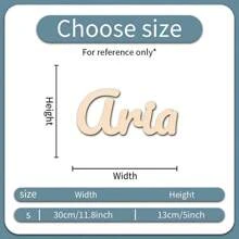 1 pièce Plaque de nom en bois personnalisée, nom personnalisé, cadeau personnalisé, plusieurs options de couleurs, style traditionnel, à fixer au mur, sans alimentation électrique, décoration unique pour la chambre, fait main, durable et longue durée, convient pour la Fête des enfants, fête, anniversaire, mariage, remise de diplôme, Noël, cadeau décoratif personnalisé