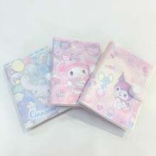 Sanrio 1 szt. Sanrio Plastikowy zestaw bardzo atrakcyjnych notatek papierniczych, pozioma linia do klasy, strona wewnętrzna, notatnik, mini kieszonkowy notes, losowy styl