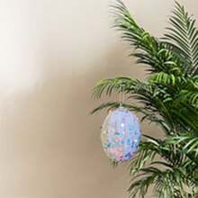 Easter Tree Hanging Decorations 8 Pieces Cute Sequined Egg Spring Ornaments For Home Party Holiday Decor Supplies