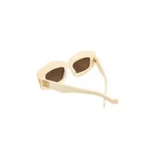Loewe Anagram Rectangle Sunglasses For Women, International Version LW40114I - LW40114I4925E Ivory White - View 5