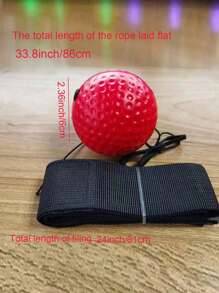 1pc Adjustable Headband Boxing Reflex Ball Training Kit, Includes Red Soft Light Ball - Improves Speed And Hand-Eye Coordination For Men, Boxing Equipment