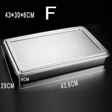 不锈钢提拉米苏托盘、长方形盘子、蛋糕和甜点盛放容器 - 銀色 - 查看 21