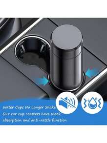 Juego de 6 portavasos de coche con clip limitador, soporte para botellas de agua de coche, fijado con clip universal para almacenamiento de interiores de vehículos