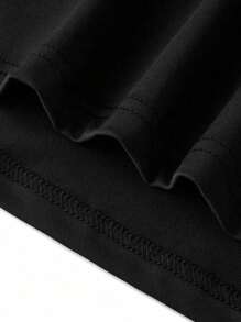 夏季新款U领短袖T恤女短款修身美式辣妹上衣 - 黑色 - 查看 5