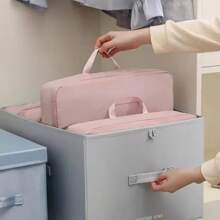 拉链压缩袋羽绒被收纳袋家用衣物被子毛毯棉被压缩整理袋旅行学校行李箱袋 - 彩色 - 查看 4