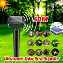 1/2pcs Solar Ultrasonic Rat Repellent Vibration Snake Repellent Suitable For Lawn, Garden, Courtyard, And Farm Pest Control
