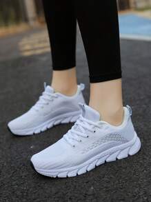New Versatile Plus Size Women Mesh Breathable Casual Shoes, Sneakers, Soft Sole Running Shoes, Ladies Sports Shoes, Fabric Shoes, Lightweight Comfortable Flats, Women's Jogging Shoes, Travel Shoes, Student White Shoes, Training Shoes, Walking Shoes, White Shoes, Fashion Women Shoes, Women's Road Running Shoes, White Shoes For Women, Men's Sports Shoes, Men's Walking Shoes
