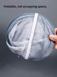 1pc/Set Foldable Wardrobe Hanging Underwear Storage Bag, Collapsible Storage Basket, Space-Saving Retractable Wall-Mounted Storage Basket For Bathroom Accessories, Underwear, Laundry, And Miscellaneous Items, Random Mesh Bag Included