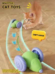 1 件智能重力防老鼠猫玩具宠物用品小猫猫咪无聊玩具电动自动爬行可充电