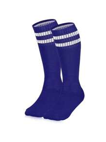 1 Pair Kids Breathable Striped Sports Socks, Thin Knee-High Soccer Socks For Boys Girls, Versatile Socks For Children Aged 2-12 - Multicolor - View 16