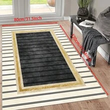 [Crystal Fleece 700g/㎡ Dotted Bottom 5mm Thickness] European-Style Living Room Bedroom Carpet, Washable, Non-Slip, Stain-Resistant Backing, Suitable For Bedroom, Dining Room, Kitchen, Office, Entrance, Living Room, Farmhouse Decoration, Indoor & Outdoor