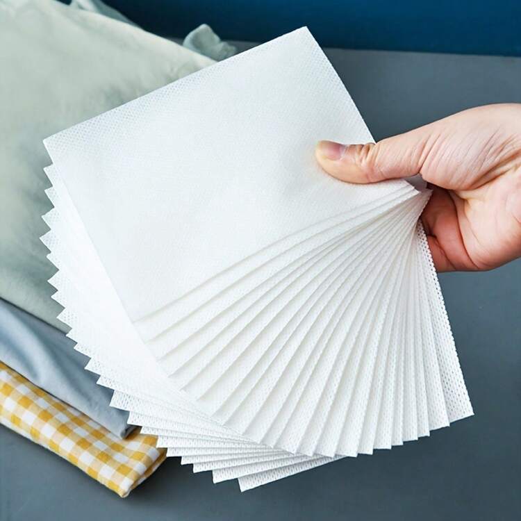 100 hojas captadoras de color para la ropa, previenen el sangrado y la transferencia de color, para ropa de lavado mixto sin electricidad - Blanco - Añade 8