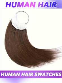 30 件真人头发样品直发片用于测试颜色染色测试非常适合专业人士使用 7 英寸 30 件/包发饰 - 彩色 - 查看 19