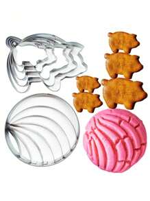 1/5/6 piezas Molde para pan mexicano, cortador de galletas con forma de cerdo, cortador de pan mexicano DIY - Multicolor - Ver 13