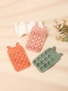 Silicone Bunny-Shaped Chewable Teething Toys, Pressable Bunny Teethers, Suitable For Soft Teething Toys For Both Boys And Girls.