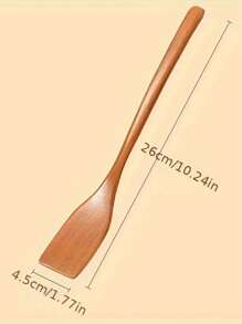 1pc Multipurpose Mini Wooden Scraper - Non-Stick, Suitable For Eggs, Steaks And Grilling - Essential Kitchen Tool