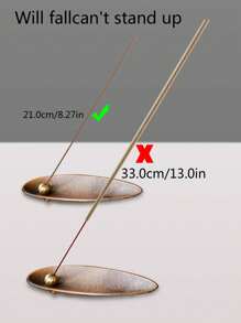 1pc Minimalist Metal Matte Silver/Bronze Color Incense Holder Set, Zinc Alloy Incense Plate + Copper Bead Incense Stick Holder, Fits Incense Sticks Up To 8.3 Inches, Suitable For Tea Room, Kitchen, Home Decor - Multicolor - View 4