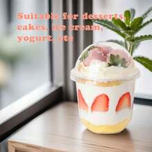 30/20pcs 带盖圆形泡泡杯，奶油水果杯，球形蛋糕包装盒，250ml/360ml/500ml 甜品外卖容器，适用于客厅、厨房、办公室、婚礼、派对、生日、野餐、甜品桌、烘焙、配件 - 無色 - 查看 8