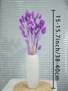 50/100Pcs Dried Natural Flowers Decoration, Natural Dried Rabbit Tail Grass Flowers, Dried Pampas Grass, Used For Home Decor, Wedding Decor, Party Decor, DIY Craft, Shooting Props, Theme Decoration, 15inch (White) Gifts Birthday Graduation