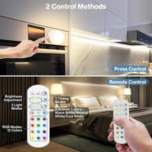 Bombilla recargable - Bombilla con batería E27, 10 controles remotos atenuadores y de color adecuados para luces de pared no cableadas, lámparas colgantes, etc. (2 paquetes)