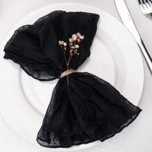 12pcs Bohemian Style Crinkle Cloth Napkins Wrinkled Napkins, Suitable For Wedding, Festival, Birthday, Daily Use And Various Parties