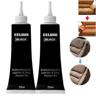 NetHong 2X Black Leather Vinyl Repair Kit For Furniture Couch Car Seats Jacket