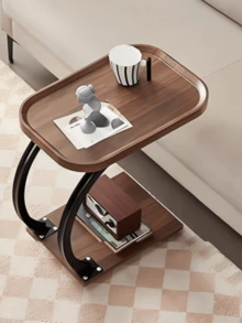 Side Table Corner Support Sofa Bed Reading And Notebook - Marrón - Ver 2