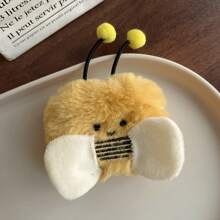 Wnter Plush Cartoon Cute Bee Earphone Case, TPU Soft Protective Cover Anti-Drop Compatible With Apple 1/2/3/4, Pro 2 Bluetooth Earphone Case - Yellow - View 4