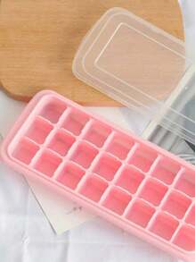 1 matriță din silicon pentru cărămidă de gheață, multicolor transparentă 14/24 tavă de gheață din cărămidă de gheață cu zăbrele, potrivită pentru frigider