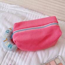 1PC Spring Colour Ins Style Cosmetic Bag Large-Capacity Portable Wrist Bag Pen Bag Storage Bag Travel Bag Suitable For Daily Storage - Multicolor - View 4